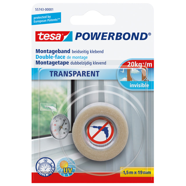 Powerbond Tesa 55743 Montagetape transport 19 mmx1,5 m