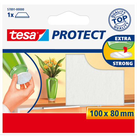 Tesa - Schutzfilz ® Protect Anti-Kratz 80mmx100mm weiß | 20 Stück