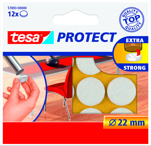 Schutzgefühl Tesa Anti -Gras 57893 22 mm um Weiß | 20 Teile