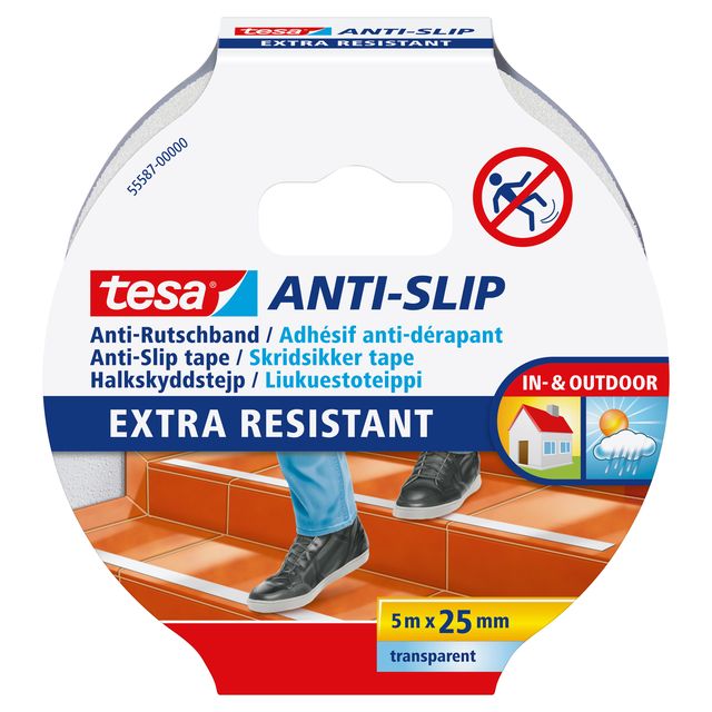 Tesa - Antirutsch e® 5mx25mm transparent
