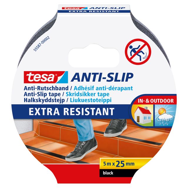 Tesa - Anti-Rutsch e® 5mx25mm schwarz