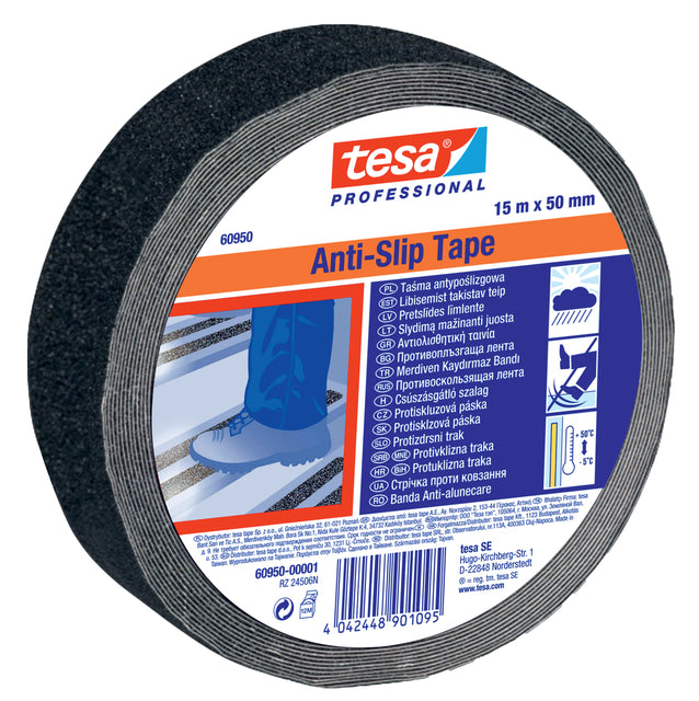 Antisliptape Tesa 60950 50 mmx15m schwarz | 3 Stück