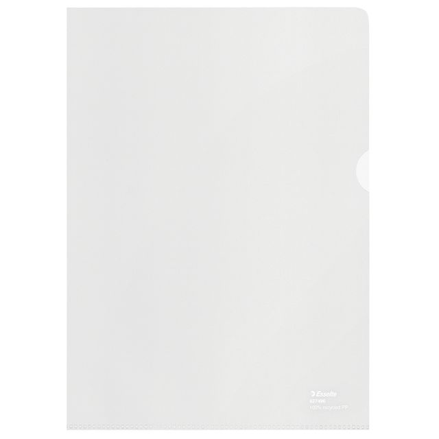Esselte - Einsteckmappe L-Modell A4 100 % recycelt 0,10 mm transparent 100 Stück