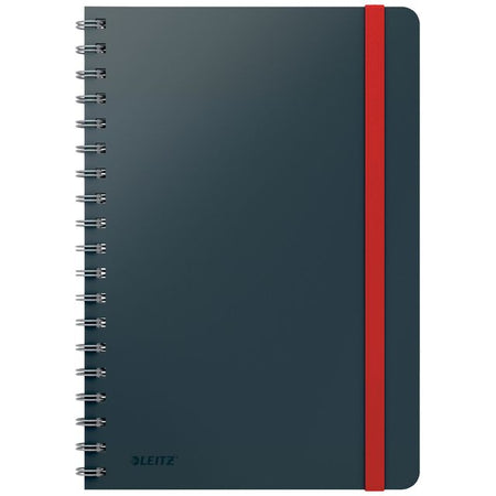 Leitz - Notizbuch Cozy B5 160 Seiten 100gr Spirallinie grau | 5 Stück
