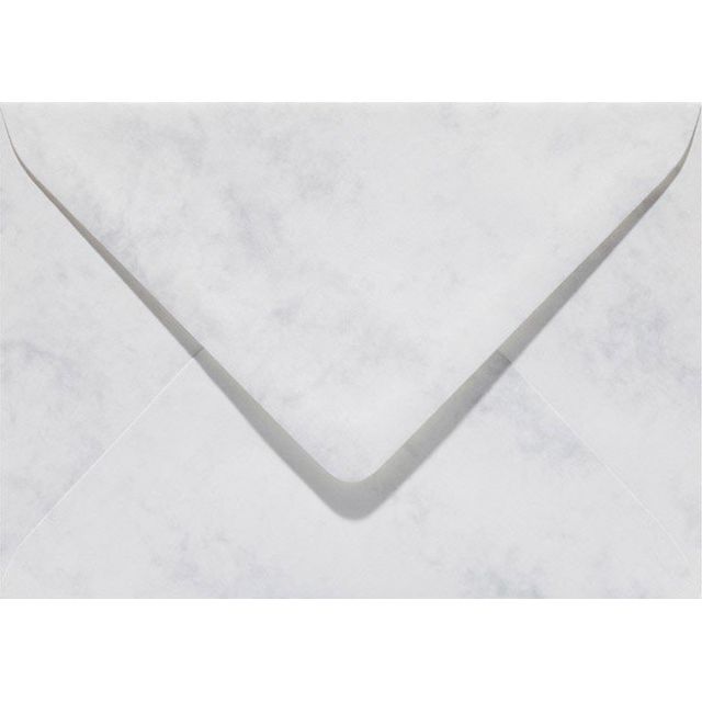Papicolor - Umschlag EA5 156x220mm marmorgrau weiß Packung mit 6 Stück