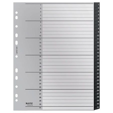 Leitz - Recycle Tab A4 11-Loch 1-31 extra breites PP