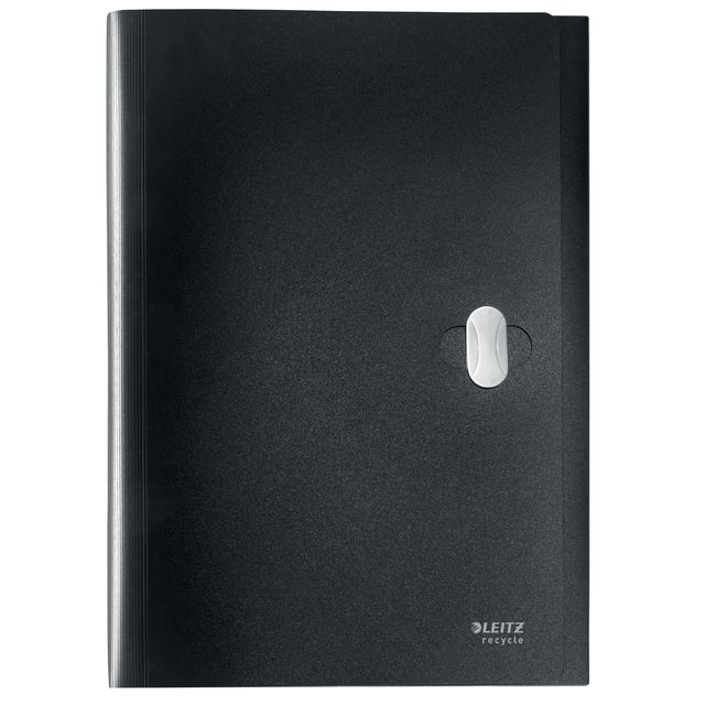 Leitz - Projektmappe Recycle A4 5-Fächer PP schwarz | 210 Stück