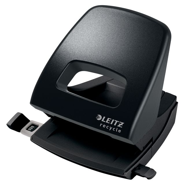 Leitz - NeXXt Recycle Locher 30 Blatt schwarz | 24 Stück