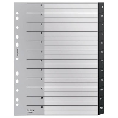 Leitz - Recycle Tab A4 11-Loch 1-12 extra breites PP