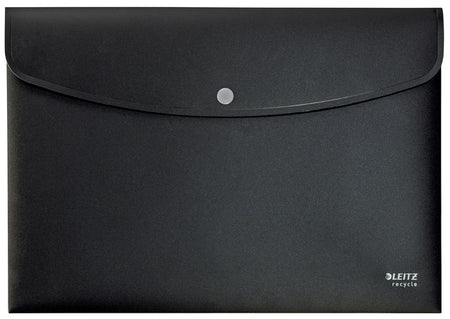 Leitz - Umschlagtasche Recycle A4 mit Druckknöpfen PP schwarz