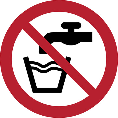 Djois - Piktogrammschild Kein Trinkwasser Ø100mm rot