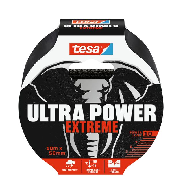 Tesa - Reparatur Ultra Power Extreme Reparatur 10mx50mm schwarz | 6 Stück
