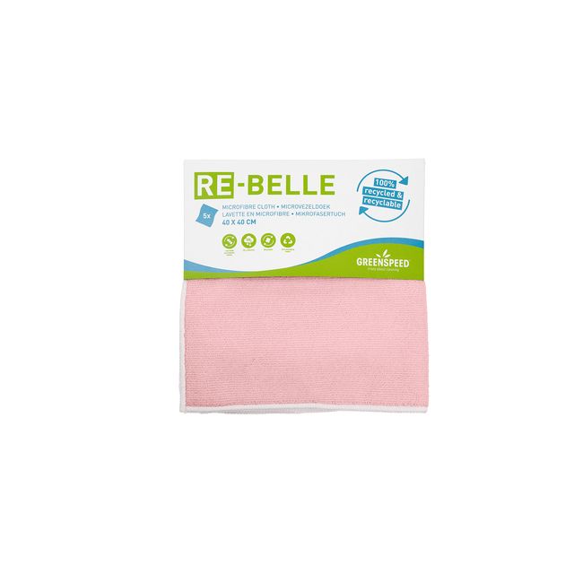 Greenspeed - Mikrofasertuch Re-belle 40x40cm rosa 5 Stück