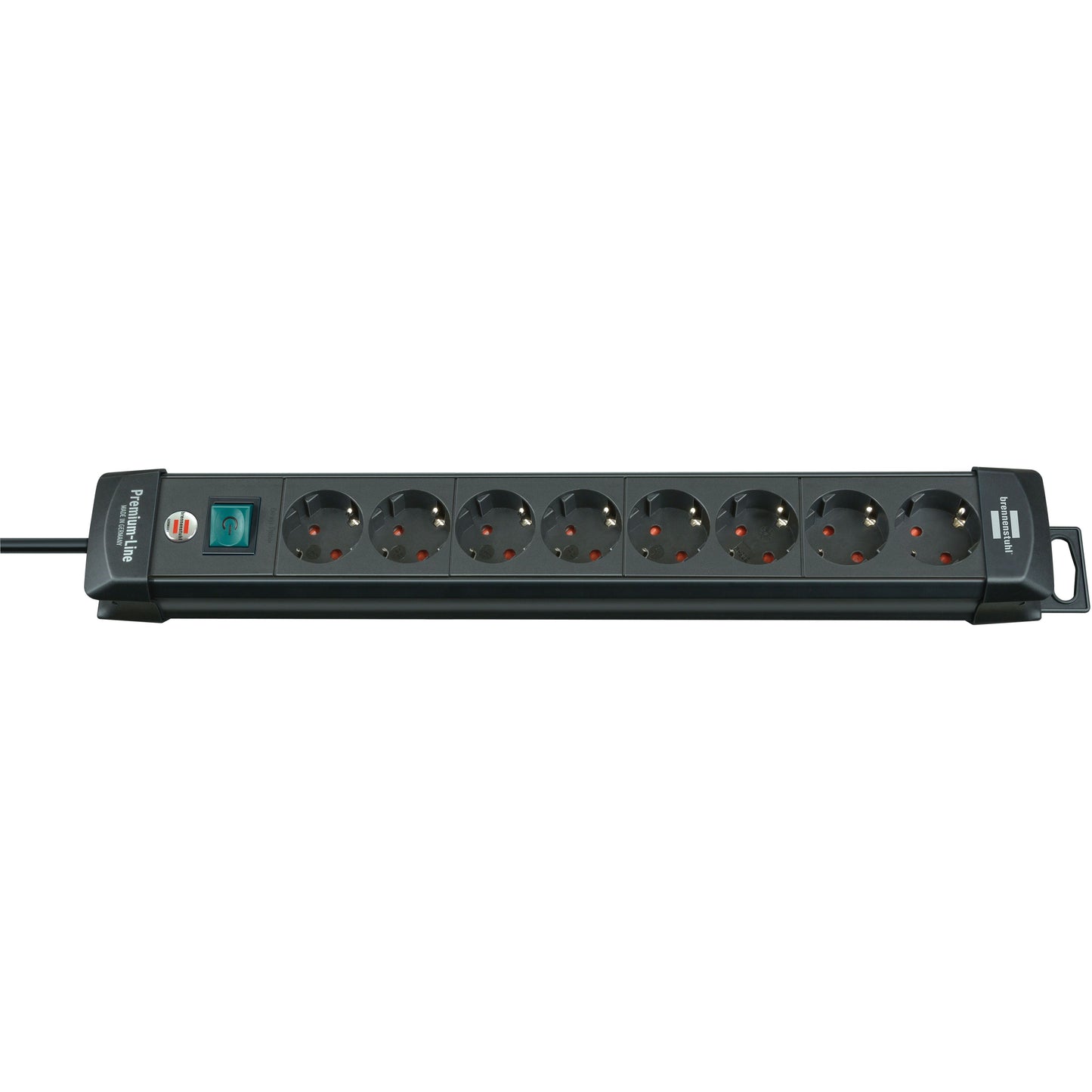 Brennerstuhl - Steckdosenleiste 8x 3 Meter schwarz