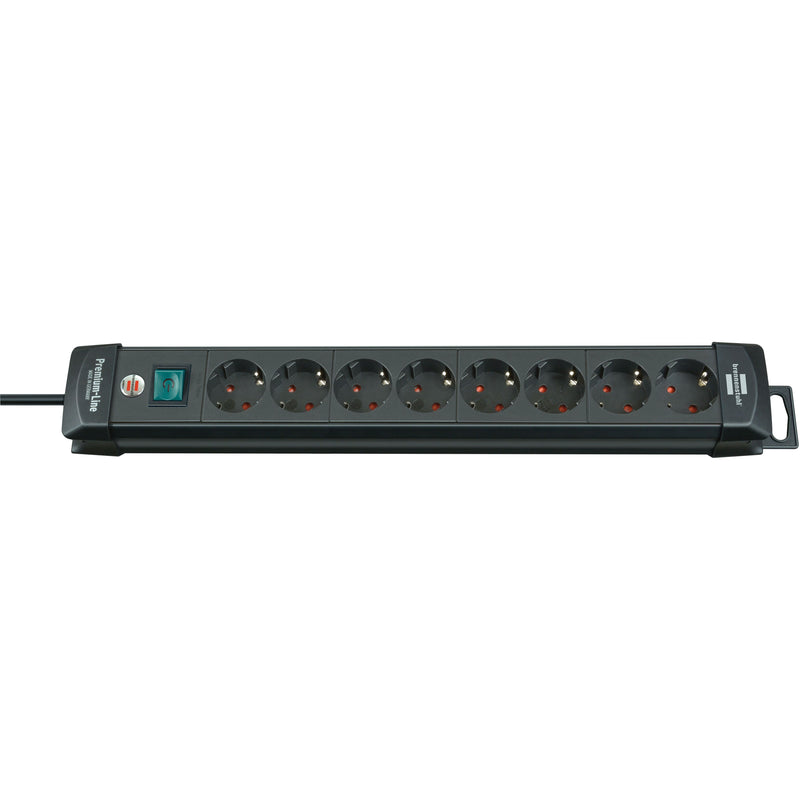 Brennerstuhl - Steckdosenleiste 8x 3 Meter schwarz