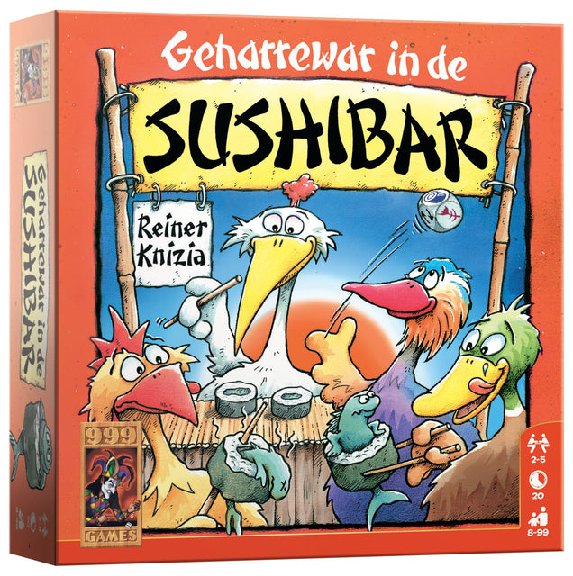 999 games -  Dobbelspel geharrewar in de sushibar | 12 stuks