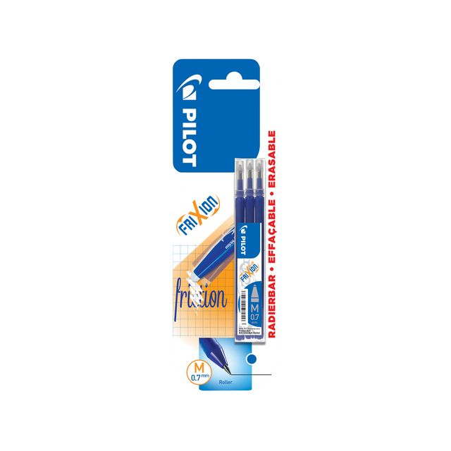 Pilot - Rollerball-Mine friXion mittelblau, Blister mit 3 Stück