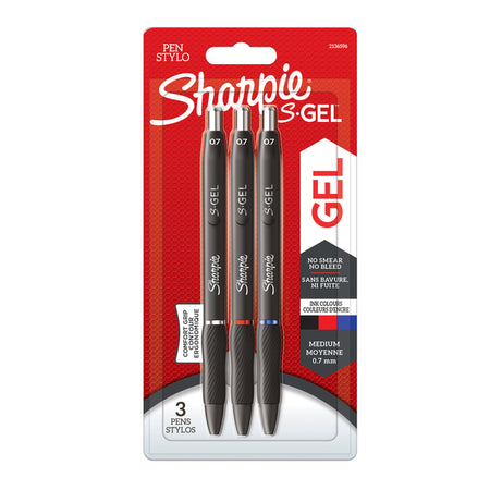 Sharpie - Gel Writer, dh S-Gel Medium, sortierte Blisterpackung mit 3 Stück
