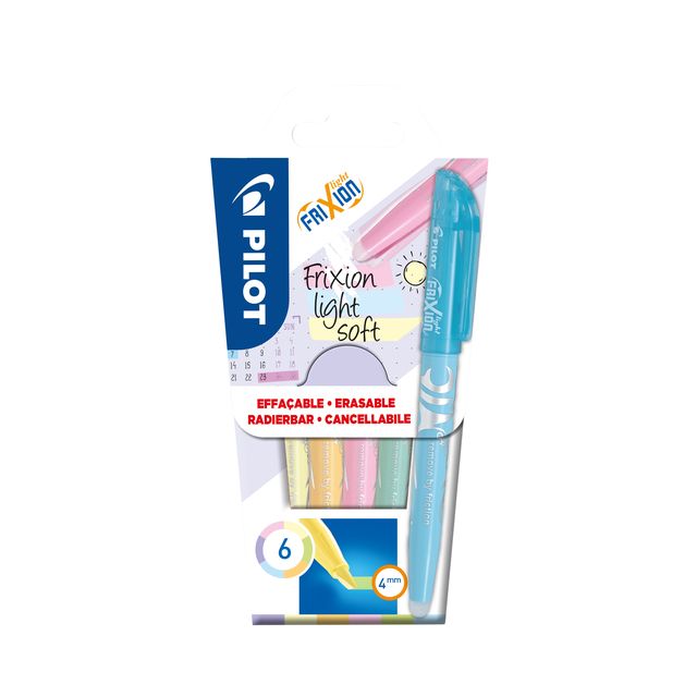 Pilot - Textmarker friXion light soft pastell sortiertes Set à 6 Stück