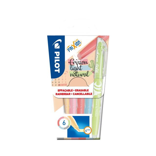 Pilot - Textmarker friXion light natural sortiert 6 Stück