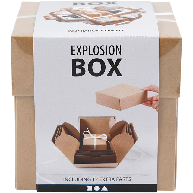 Explosionsbox Kreotime 12x12x12cm Naturel