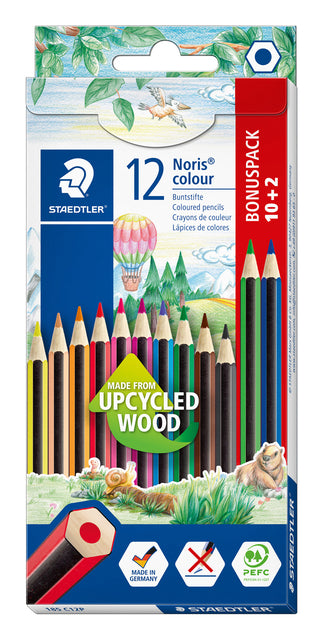 Staedtler - Buntstift Noris 185 Set mit 10+2 Farben | 80 Stück