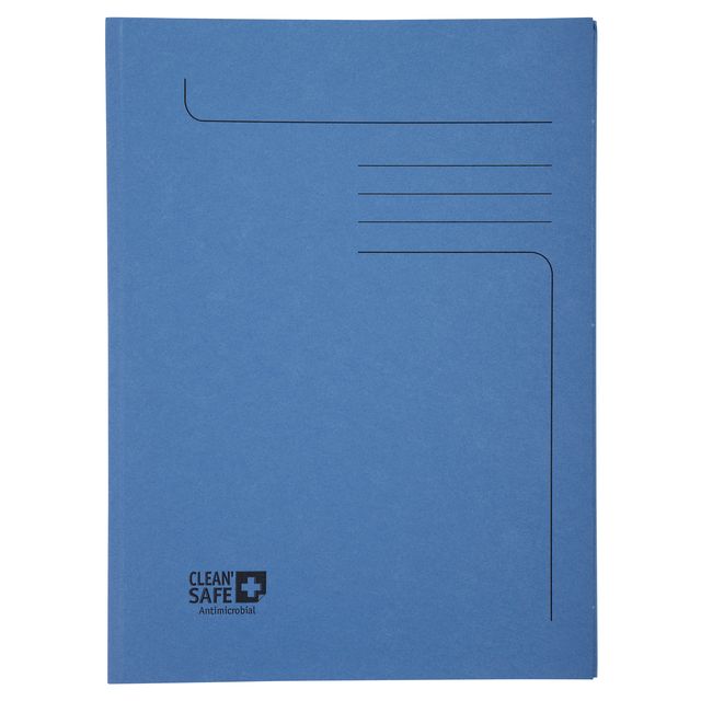 Exacompta - Aktenordner Clean'Safe 2 Klappen blau 5 Stück