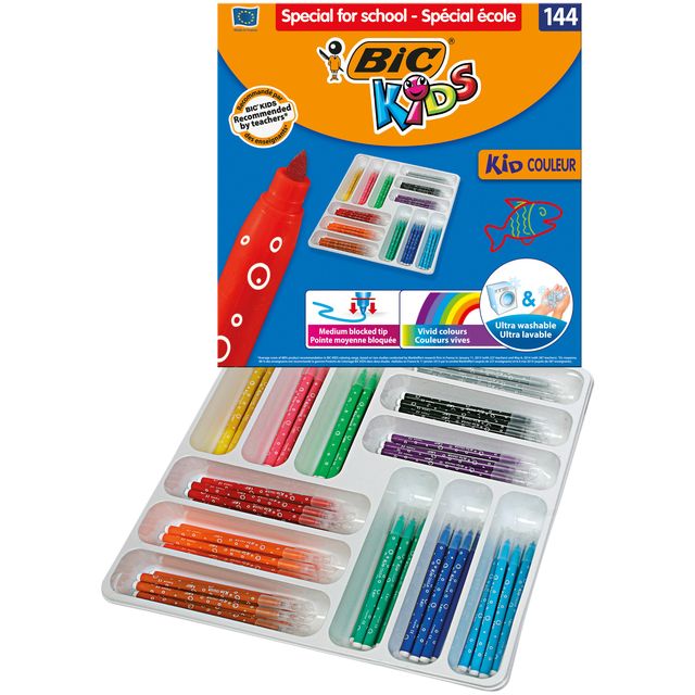 BIC -  Kleurstift kids couleur schoolbox m assorti