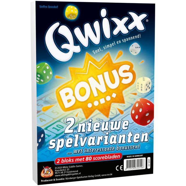 White Goblin - Würfelspiel Qwixx Bonus + 2 zusätzliche Blöcke