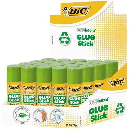 Bic - Klebestift Ecolutions 21gr, Schachtel mit 12+8 Stück gratis