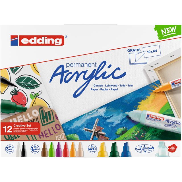 Edding - Acrylmarker Edding Terskit Groot Creative | 4 Stücke