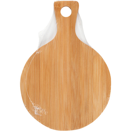 Creotime - Schneidebrett Creativ Company rund Ø 17cm, Länge 24cm Bambus | 8 Stück