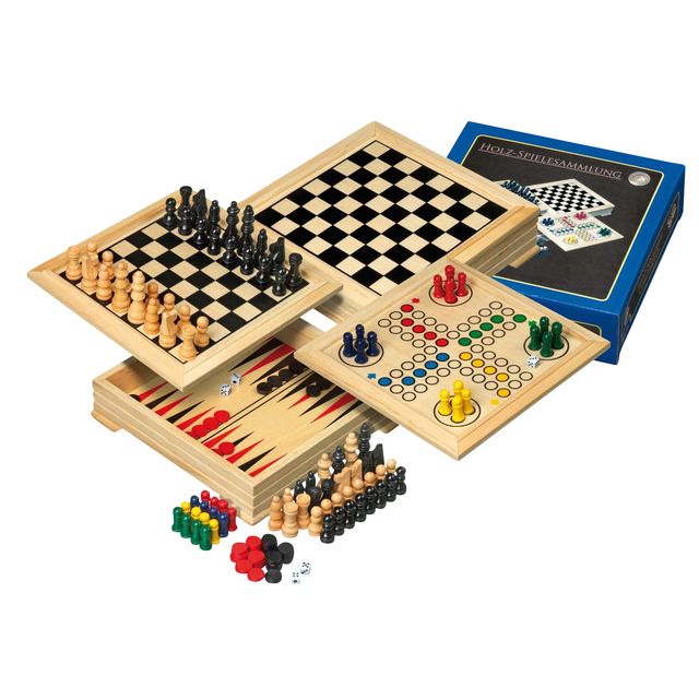 Büro - Spielekiste aus Holz