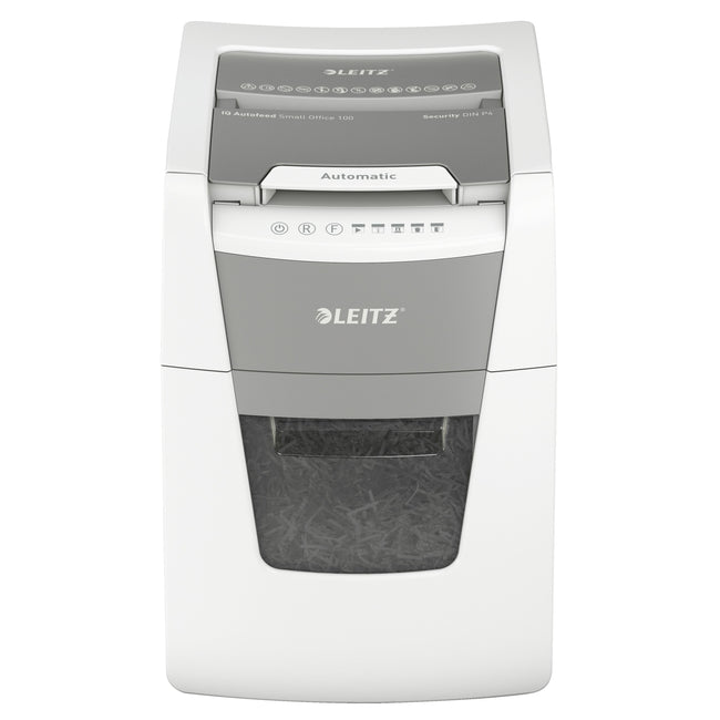 Leitz - Aktenvernichter IQ Auto+ Small 100 P4-Chips 4x28mm