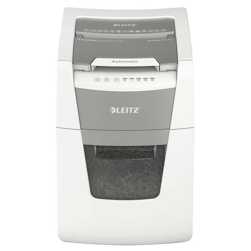 Leitz - Aktenvernichter IQ Auto+ Small 100 P4-Chips 4x28mm