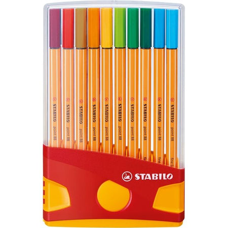 Stabilo - Fineliner Punkt 88 ColorParade Rollenset gelb/rot F ass 20 tlg | 10 Stück