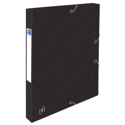 Oxford - Elastobox Top File+ A4 25mm schwarz | 12 Stück