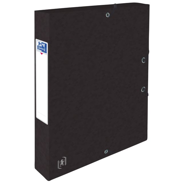 Oxford - Elastobox Top File+ A4 40mm schwarz | 9 Stück