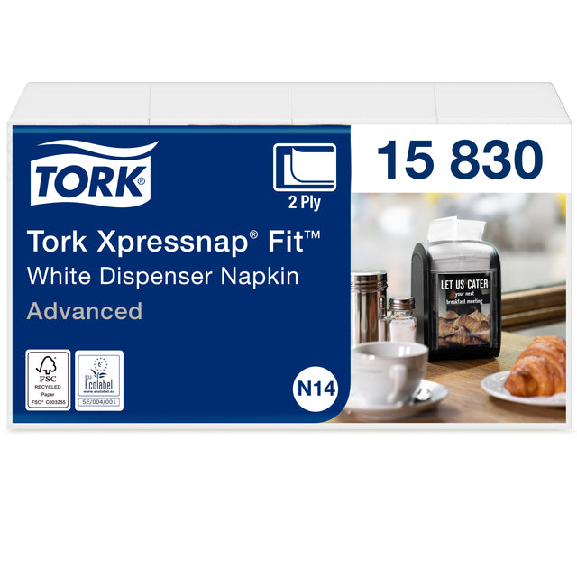 Servietten Tork Xpressnap Fit ® N14 2-Layer White 15830 | 288 Stücke