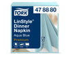 Tork - Abendessenserviette Linstyle 1/4 Falz 1-lagig 390x390mm 50 Blatt Aquablau 478880