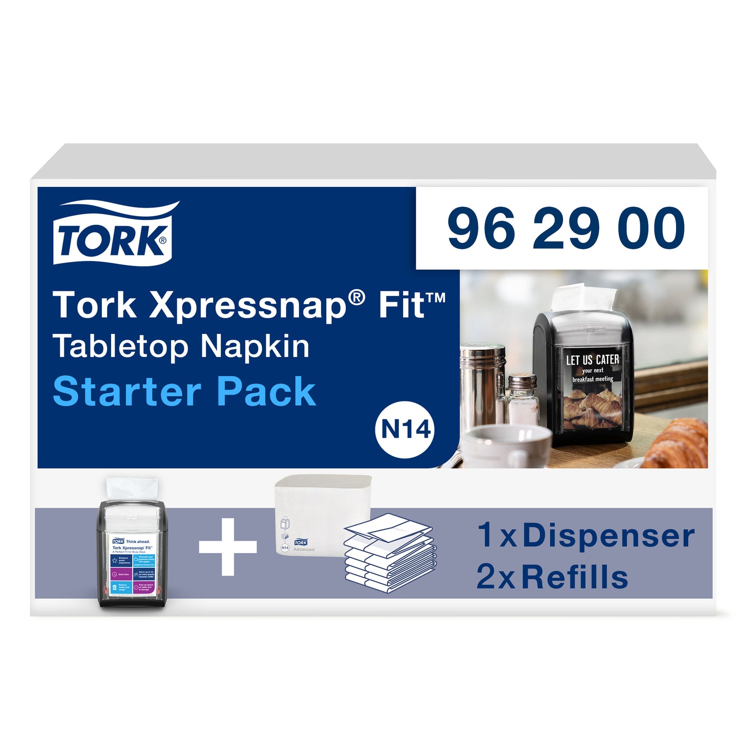 Tork – Serviettenspender N14 Xpressnap Fit Signature Line T-Paket schwarz 962900