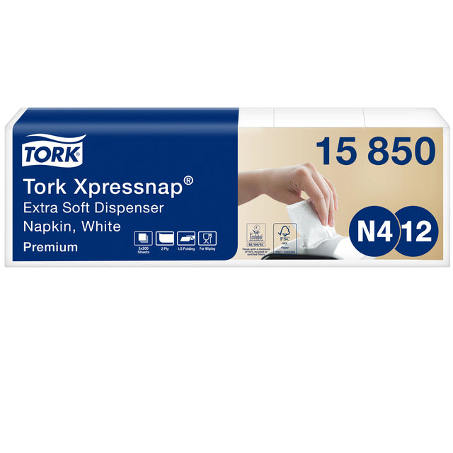 Tork - Servet N4 Premium Halvevouw 2laards White | 192 Stücke
