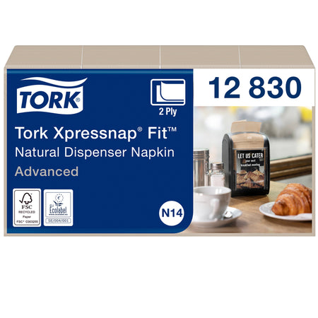 Tork - Serviette N14 Xpressnap Fit Advanced Multifold 2-lagig 213x165mm 720 Blatt natur 12830 | 6 Stück