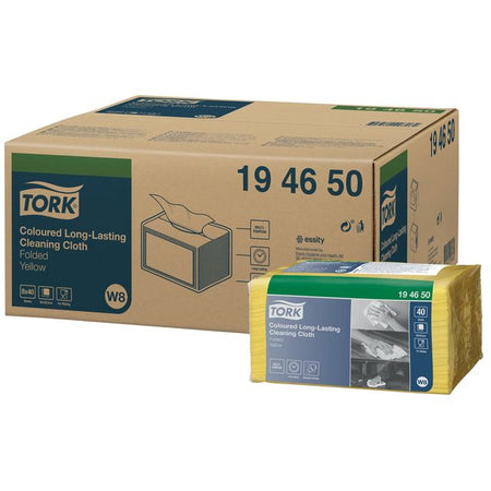 Tork - Reinigungstuch W8 1-lagig 8x40 Blatt gelb 194650