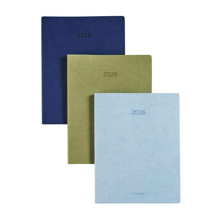 Brepols - Agenda 2026 Timing Colora 7 Tage/2 Seiten grün, hellblau, dunkelblau