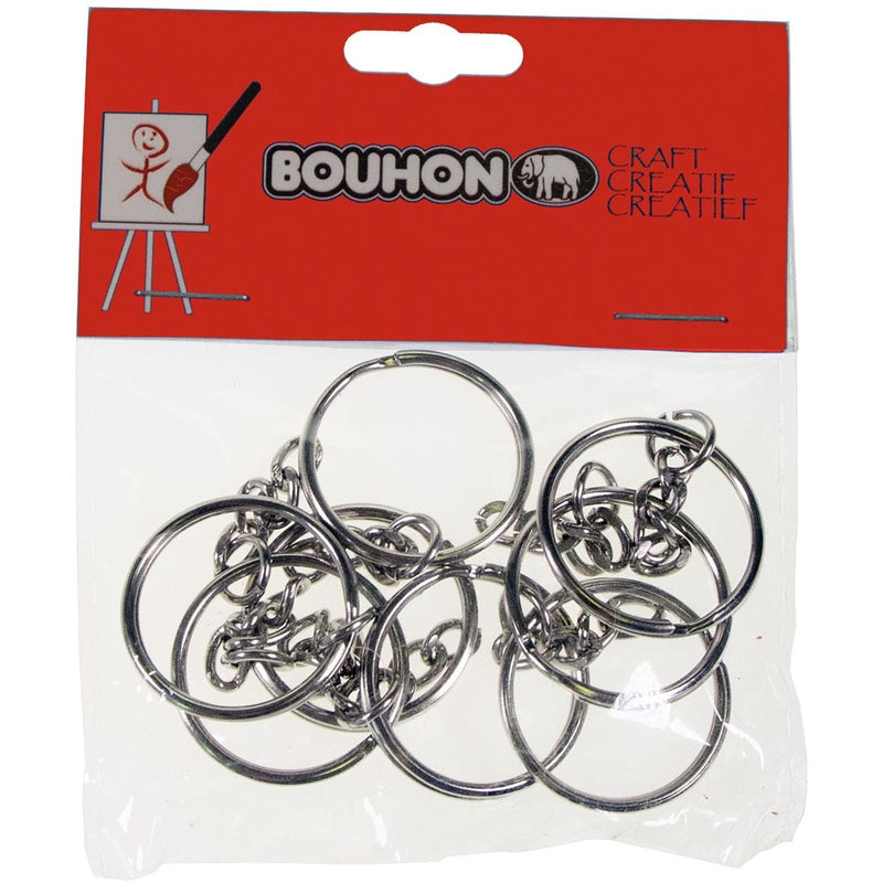 Bouhon - Schlüsselanhänger, 25 mm, Blister mit 8 Stück
