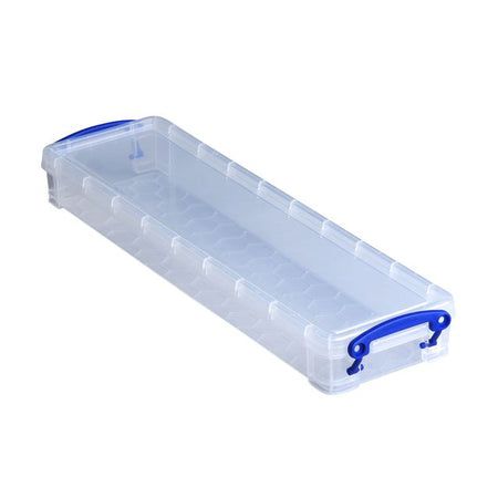 Really Useful Box - Aufbewahrungsbox 0,8 Liter 355x100x40mm transparent weiß