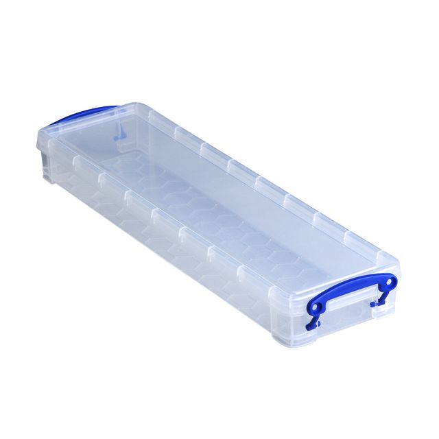 Really Useful Box - Aufbewahrungsbox 0,8 Liter 355x100x40mm transparent weiß