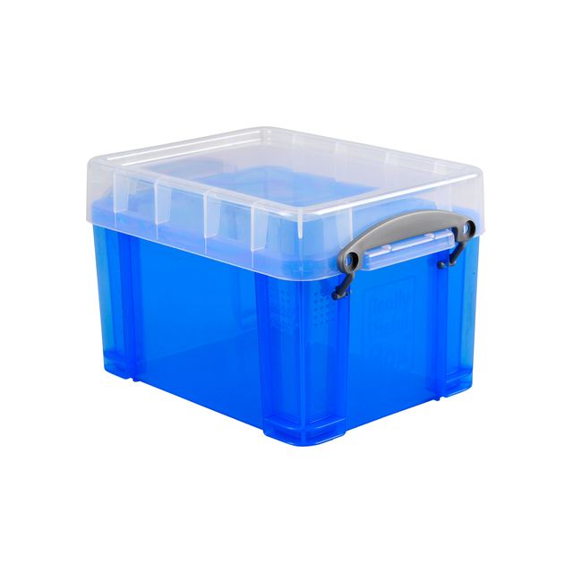 Really Useful Box - Aufbewahrungsbox 3 Liter 245x180x160mm transparent blau