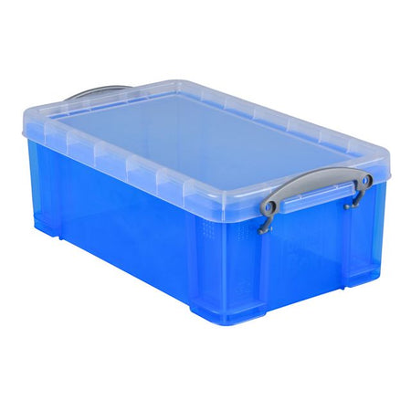 Wirklich nützlich - Aufbewahrungsbox 5 Liter 340x200x125mm transparent blau